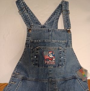 Vintage disney womens shortalls size L mickey mouse usa pride k-mart shorts